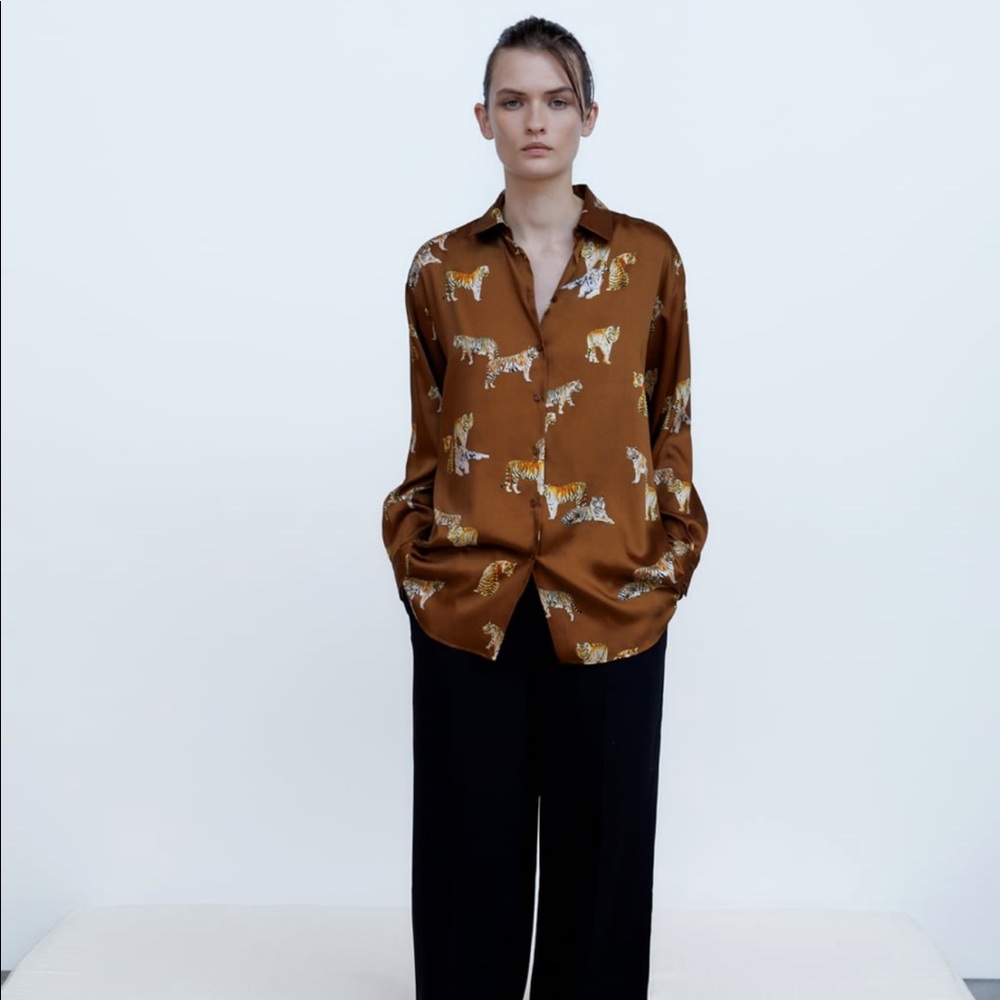 ZARA tiger blouse